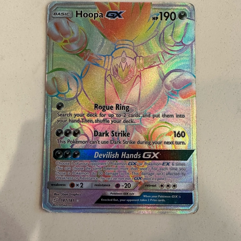 Pokémon card
Hoopa GX 2019 Rainbow